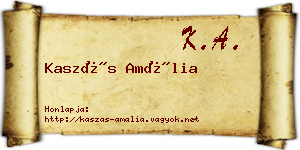 Kaszás Amália névjegykártya