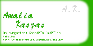 amalia kaszas business card